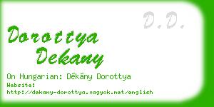 dorottya dekany business card