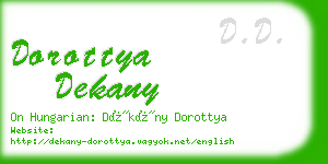 dorottya dekany business card